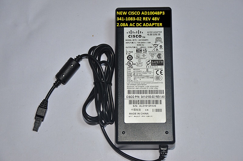 NEW CISCO 48V 2.08A AD10048P3 341-1083-02 REV AC DC ADAPTER